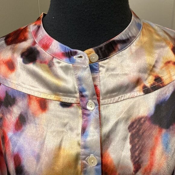 Zero Degrees Celsius Small Tie-Dye Tunic Button Down Cuffs with button - Picture 2 of 7